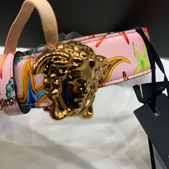 Versace La Medusa Tresor de la Mer Printed Belt - Picture 9 of 11